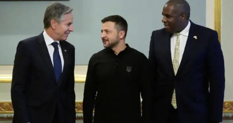 अमेरिका र बेलायतका विदेशमन्त्री युक्रेनमा